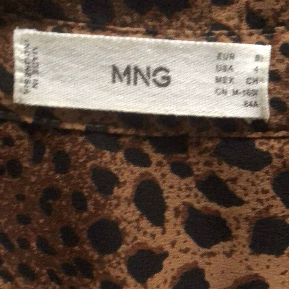 Mng Classic Leopard Print Button Down Woman’s Shi… - image 3